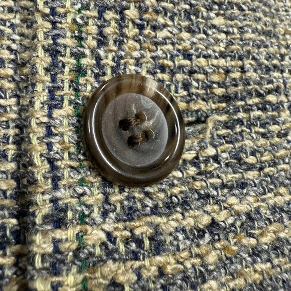 Hugo Boss Wool/Silk Tweed Blazer Sport Coat Glen Check Made in USA 42 - Picture 5 of 11